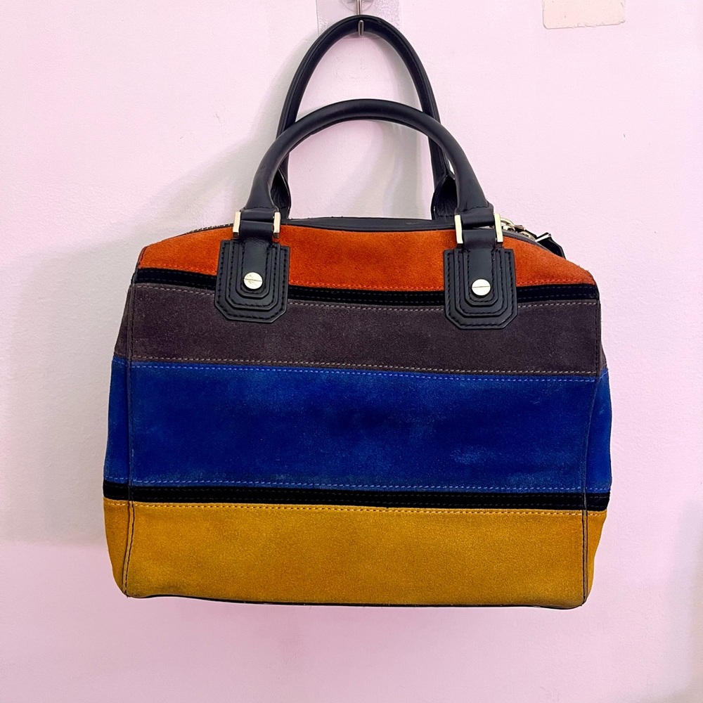 Alice + Olivia Suede Color Block Handbag